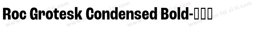 Roc Grotesk Condensed Bold字体转换